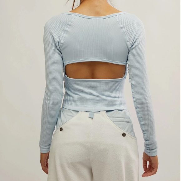NEW Free People Movement Bail Out Crop Thermal Knit Top - Picture 5 of 12